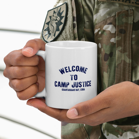 WELCOME TO CAMP JUSTICE - COFFEE CUP