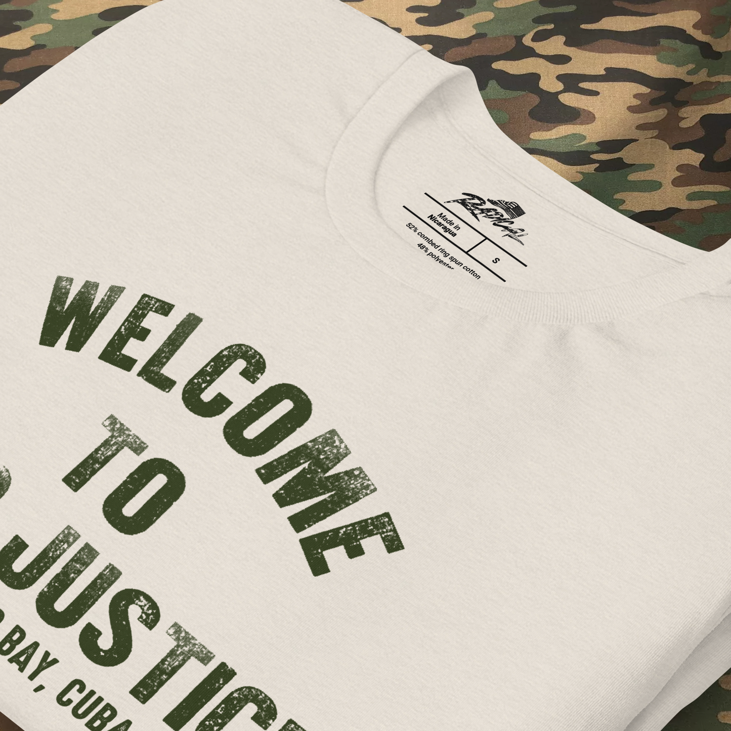 WELCOME TO CAMP JUSTICE - PREMIUM T-SHIRT